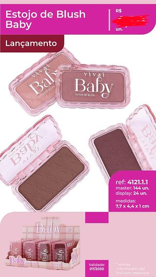 ESTOJO DE BLUSH BABY VIVAI C/24PCS