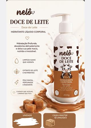 HIDRATANTE LIQUIDO CORPORAL DOCE DE LEITE NELO 200G C/12PCS
