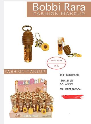 LIP GLOSS MEL COM CHAVEIRO BOBBI RARA C/24PCS