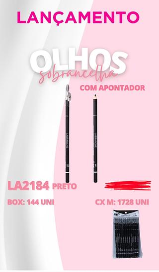 LAPIS DE OLHOS COM APONTADOR PRETO LABRANCHE C/12PCS