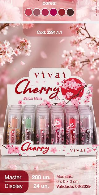 BATOM MATTE CHERRY VIVAI C/24PCS