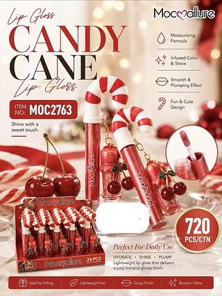 LIP GLOSS CANDY CANE C/24PCS