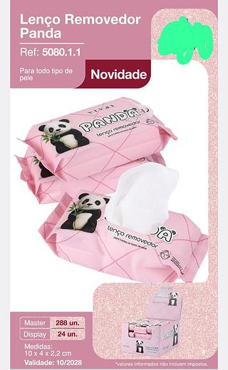 Mini Lenco Removedor Panda C/24PCS VIVAI