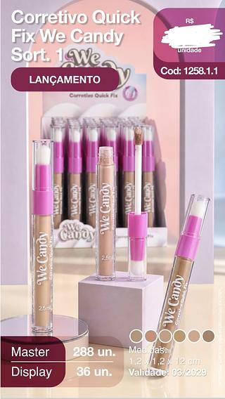 CORRETIVO LIQUIDO QUICK FIX WE CANDY COR 1 VIVAI C/36PCS