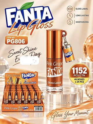 LIP GLOSS FANTA PINK GRAPE C/24PCS