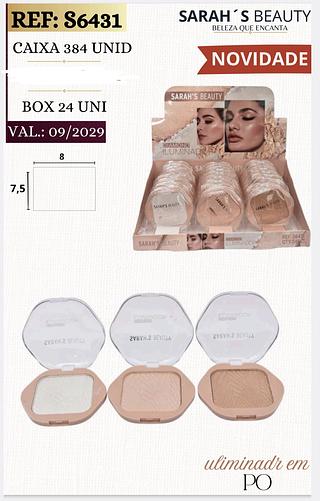 ILUMINADOR EM PO SARAHS BEAUTY C/24PCS