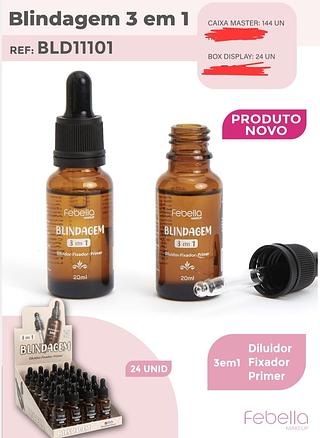 BLINDAGEM PRIMER,DILUIDOR,FIXADOR 20ML FEBELLAC/24PCS