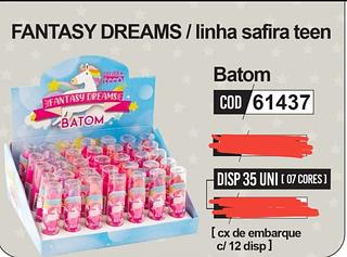 BATOM FANTASY DREAMS LINHA SAFIRA TEEN C/35PCS
