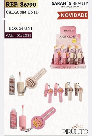 LIP GLOSS PIRULITO SARAHS BEAUTY C/24PCS