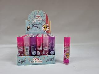 BRILHO LABIAL CANDY MARIA PINK C/24PCS