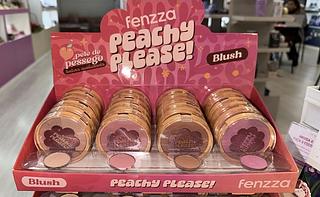 BLUSH COMPACTO PEACHY PLEASE FENZZA C/24PCS