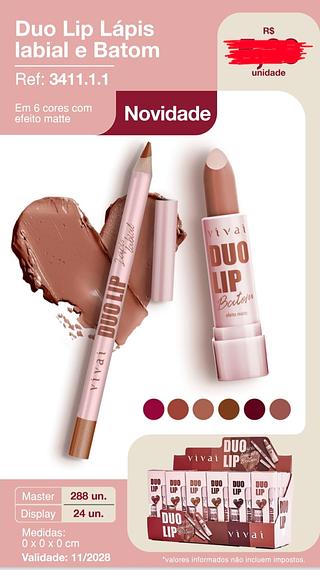 DUO LIP BATOM E LAPIS VIVAI C/24PCS