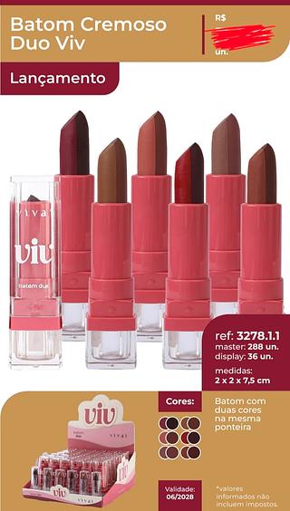 BATOM CREMOSO DUO VIVI VIVAI C/36PCS