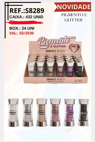 PIGMENTO E GLOTTER SARAHS BEAUTY C/24PCS