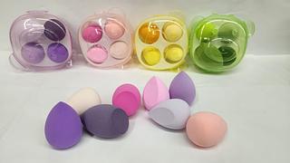 KIT ESPONJA 4 CORES PARA MAQUIAGEM C/12PCS