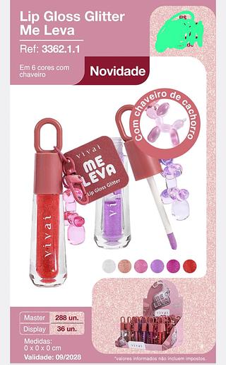 LIP GLOSS GLITTER ME LEVA C/36 PCS VIVAI