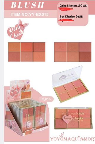 PALETA DE BLUSH YOYO MAQUIAMOR C/24CPS