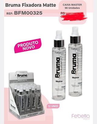 BRUMA FIXADORA MATTE FEBELLA C/12PCS