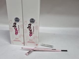 LAPIS PARA SOBRANCELHAS 2 EM 1 LIGHT MELU C/24PCS