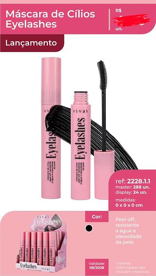 MASCARA DE CILIOS VIVAI C/24PCS