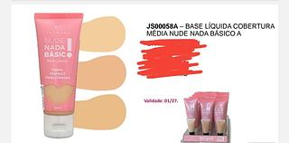 BASE LIQUIDO NUDE NADA BASICO JASMYNE C/24PCS