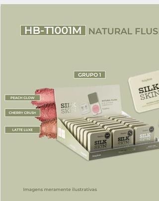 BLUSH COMPACTO NATURAL FLUSH SILK SKIN RUBY ROSE C/24PCS