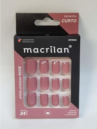 UNHA POSTICAS NUDE CURTO MACRILAN C/12PCS