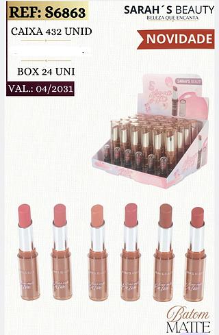 BATOM MATTE SARAHS BEAUTY C/24PCS