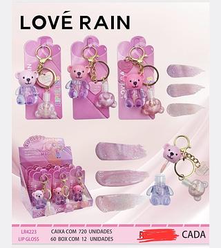 LIP GLOSS COM CHAVEIRO LOVE RAI C/12PCS