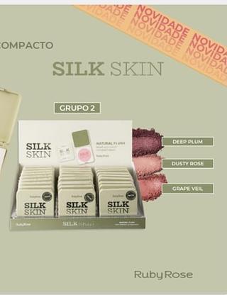 BLUSH COMPACTO NATURAL FLUSH SILK SKIN RUBY ROSE C/24PCS