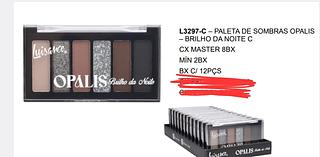 PALETA DE SOMBRAS OPALIS -BRILHO DA NOITE C LUISANCE C/12PCS