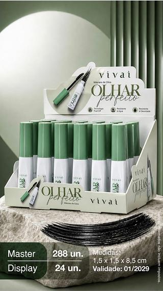 MASCARA DE CILIOS OLHAR PERFEITO VIVAI C/24PCS