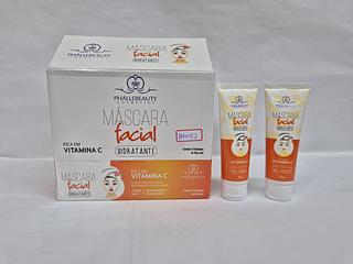 MASCARA FACIAL BISNAGA PEEL OF VITAMINA C PHALLEBEAUTY C/12PCS