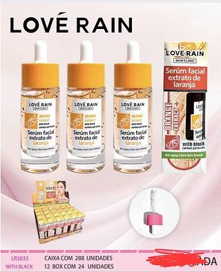 SERUM FACIAL EXTRATO DE LARANJA LOVE RAIN C/24CPCS