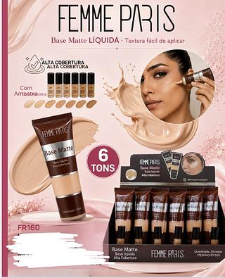 BASE MATTE LIQUIDO FEMME PARIS C/24PCS