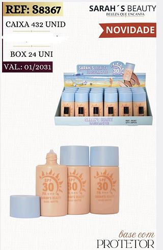 BASE COM PROTETOR SARAHS BEAUTY C/24PCS