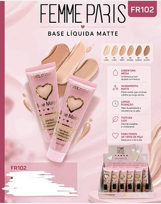 BASE LIQUIDO MATTE FEMME PARIS C/24PCS