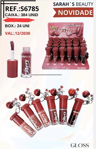 LIP GLOSS CEREJA SARAHS BEAUTY C/24PCS
