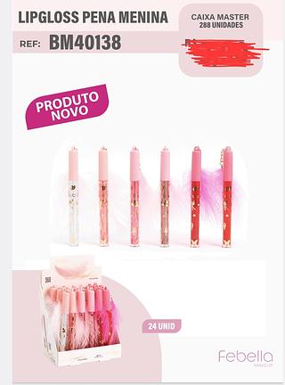 LIP GLOSS PENA MENINA FEBELLA C/24PCS