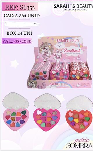 PALETA DE SOMBRA SARAHS BEAUTY C/24CPS