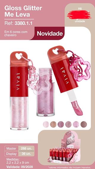 GLOSS GLITTER ME LEVA VIVAI C/36PCS