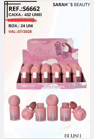 BLUSH LIQUIDO SARAHS BEAUTY C/24PCS