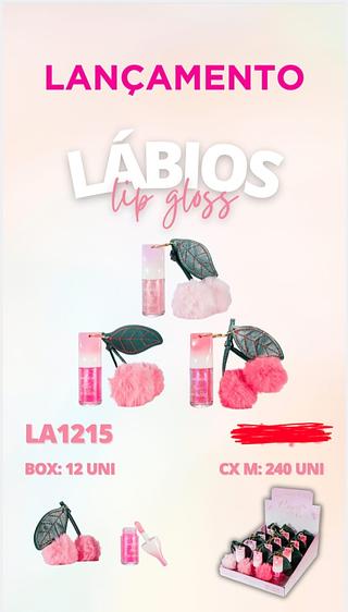 LIP GLOSS POMPOM C/12PCS