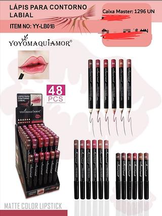 LAPIS LABIAL PARA CONTORNO YOYO MAQUIAMOR C/48PCS