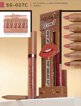 LIP GLOSS +LAPIS LABIAL HUDAMOJI C/24PCS