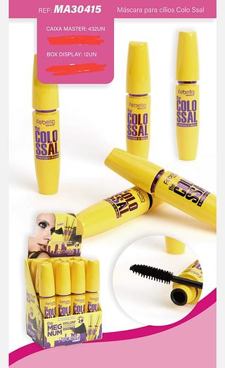 MASCARA PARA CILIOS COLOSSAL FEBELLA C/12PCS