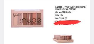 PALETA DE SOMBRASMINI NUDE GLSMOUR LUISAMCE C/12PCS