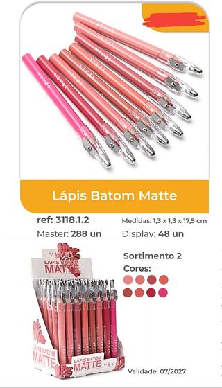 LAPIS BATOM MATTE VIVAI C/48PCS