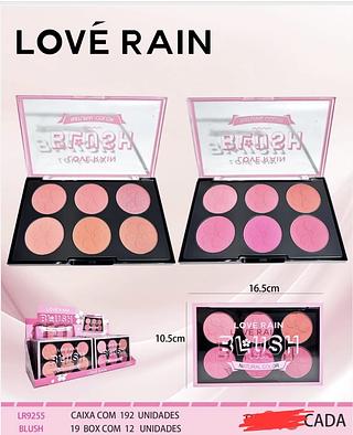 PALETA DE BLUSH LOVE RAIN C/12PCS