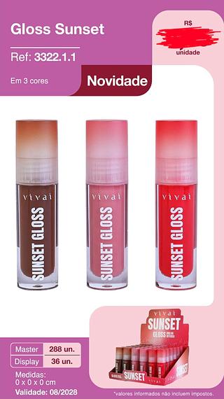 GLOSS SUNSET VIVAI C/36PCS